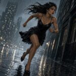 Why sprint through city rain in a little black dress like the subway is personal?