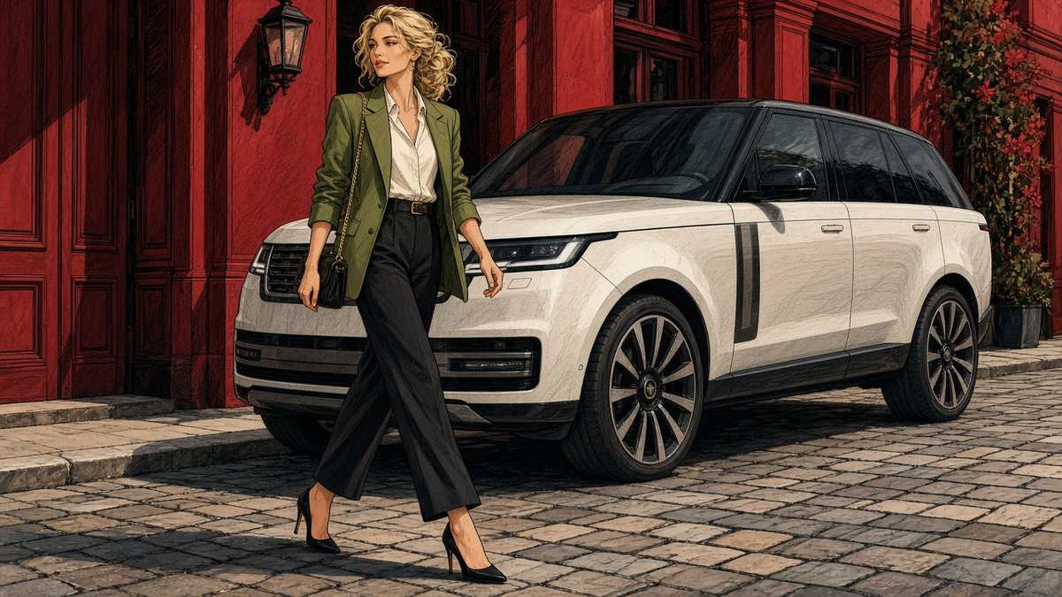 Does walking past a giant white SUV count as a soft-launch for main-character energy?