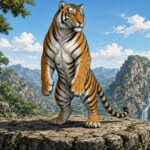Is a tiger standing on its hind legs nature’s version of a mic drop?