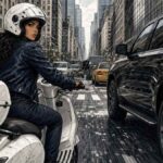 Is looking back from a white scooter the new way to invent drama in traffic?