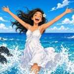 Can one white dress and a rogue wave turn Monday into a holiday?