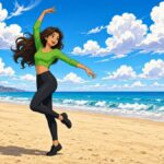 Who needs a crowd when an empty beach is the best dance floor?