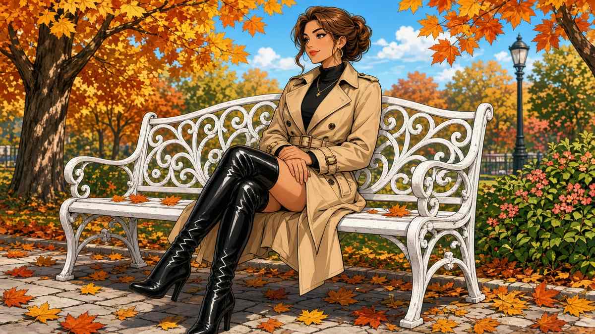 Are thigh-high boots the real reason park benches exist?