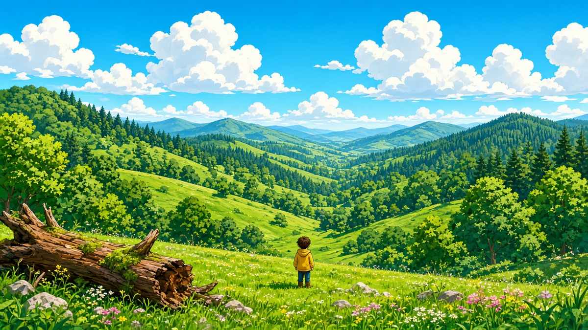 Is standing alone in a giant meadow the ultimate main-character move?
