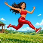 Can red leggings make a meadow jump feel like an Olympic final?