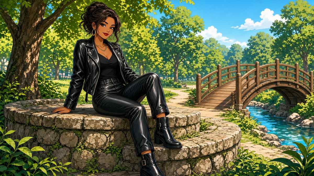 Does a stone wall in the park secretly run a modeling agency?